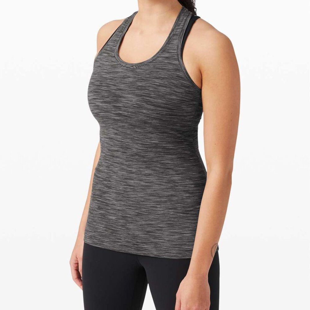 LULULEMON Cool Racerback Nulu Tank Top - Size 6 - Heathered Grey
